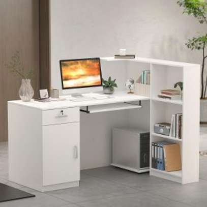 Reception Desks:Rectangular Wood Reception Desk In Etago image 6