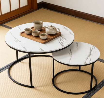 Coffee Tables:Pair of Marble Coffee Table In Keumbu image 2