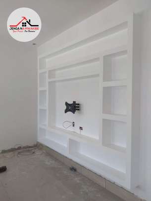 Gypsum TV unit installation in Nairobi Kenya image 3