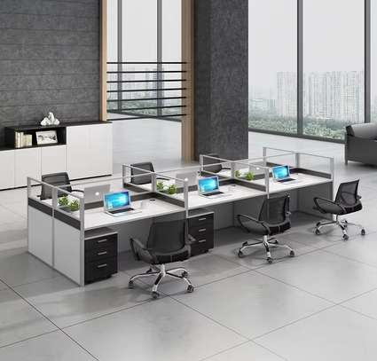 Cubic MDF 6 Way Office Workstation image 3