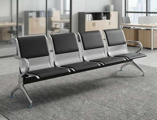 Office Bench; 4-Link Padded Office Bench image 2