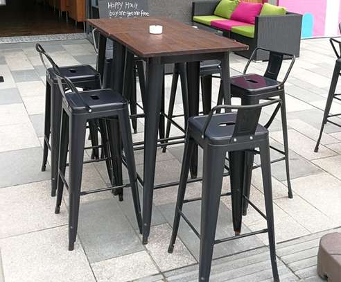 Barstools : Coffee Cafe Metal Barstool image 6