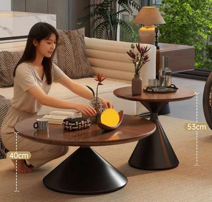 Wooden Home Office Coffee Table Set image 9