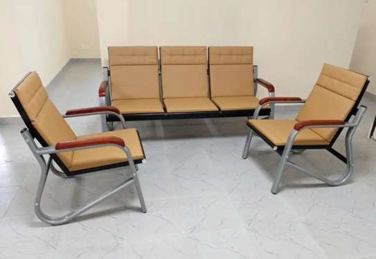 Leather 5 Person Office Sofa image 10