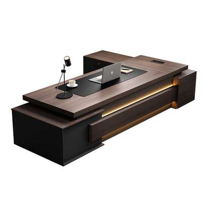 Office Desk; 1800mm Sleek Executive Desk With Extension image 3