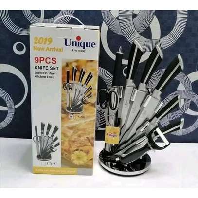 UNIQUE 9PCs Knife Set-Stainless Steel image 2