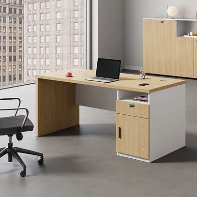 Office Desks: Home Desk with Integrated Cable Management image 3