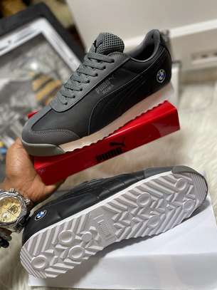 BMW Black Grey Puma Roma Casual Shoes Lace Up