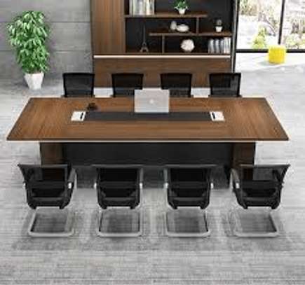 2.4 M Rectangular Wooden Executive Boardroom Table image 9