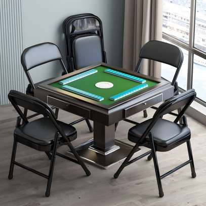 Office Chair: Elegant Modern Black Steel Conference Chair image 1