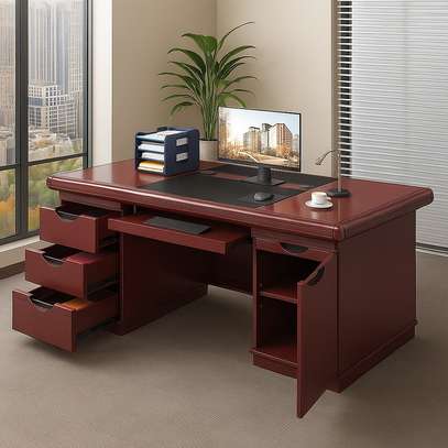 Office Desk: 1200mm Mahogany Executive Desk image 1