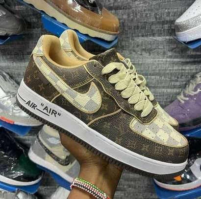 Louis Vuitton x Nike Air Force1 Low Brown Trainer Sneaker image 1