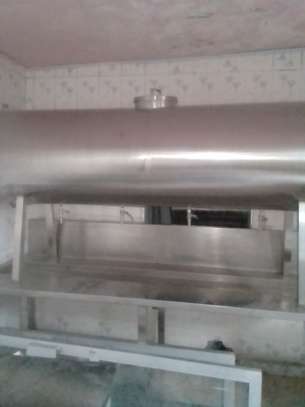 Stainless steel water tank with taps image 1