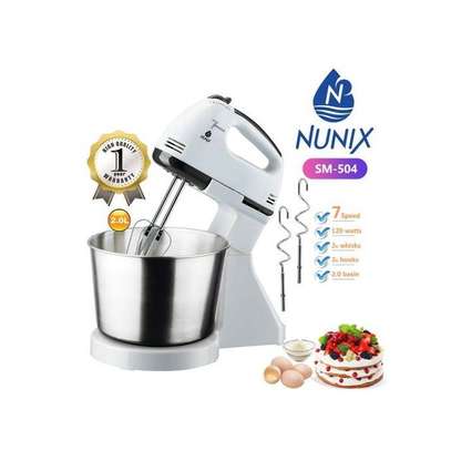Nunix Stainless Steel Hand Mixer With Bowl-2L image 1
