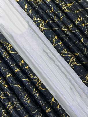 3 pc marble Gold curtains image 2