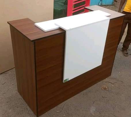 1.4 M Wooden Reception Desk With Drawers image 4