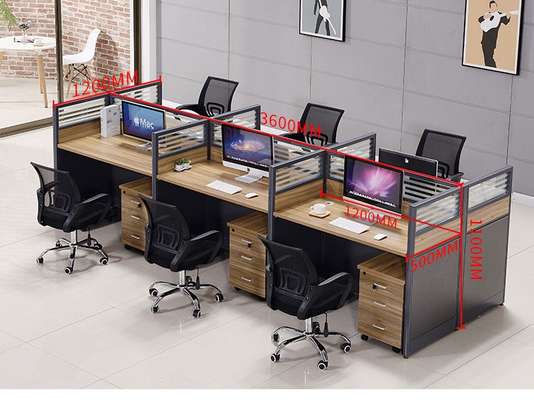 Executive Modern MDF 6-Way Work Station image 12