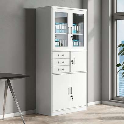 Office Cabinet : Primo Half Glass 2 Door Steel Cabinet image 2