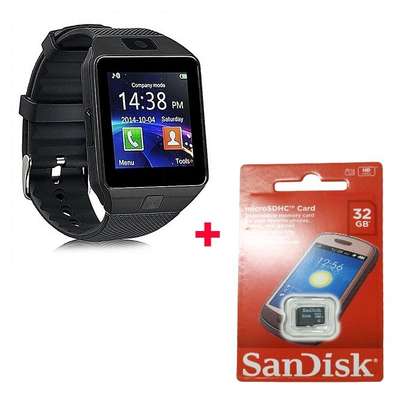 Smart Watch With Free 32gb memorycard - Black image 1