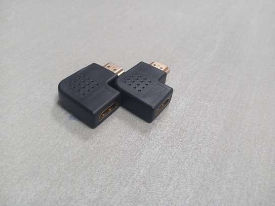 Right Angle HDMI Male to Female port Adapter 90 degree L image 1