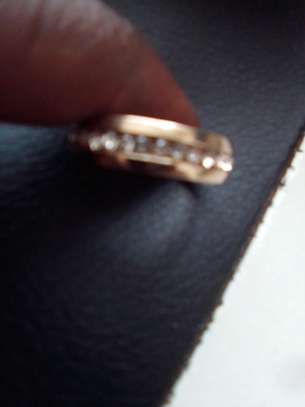 Gold Coated Proposal Ring With 3rd Class Diamonds image 2