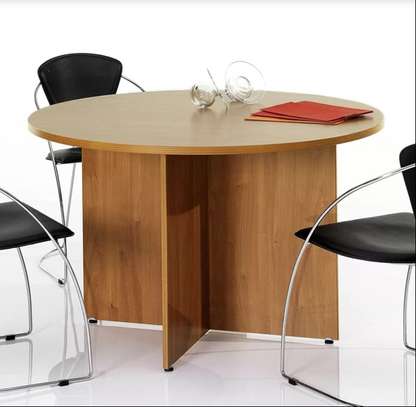Boardroom Table: Round Arrow Legs Conference Table image 4