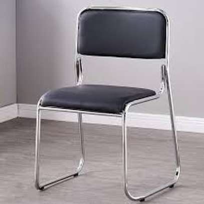 Mid Back Visitors Chair with Silver Metal Base image 1