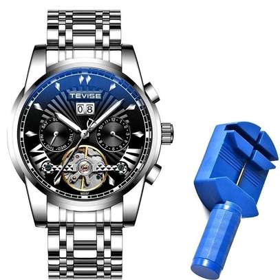 tourbillon watch, fashionable men's mechanical watch image 2