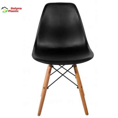 Smart Light Duty Black 4-Legged Eames Chair image 5