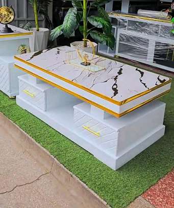 Coffee table with marble top image 1