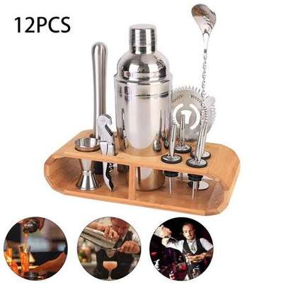 Stainless Steel Cocktail Shaker Tools Set (12pcs) image 1