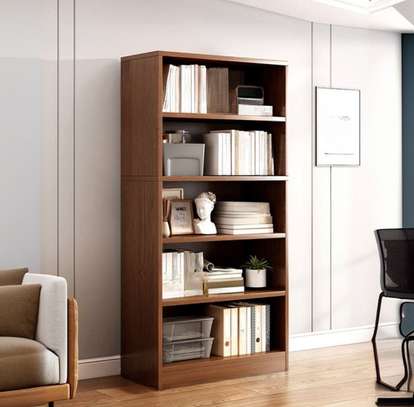 Durable 5-Tier Modern Wooden Home Office Bookshelf image 1