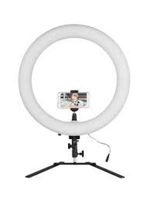 18 inch Selfie LED Ring Light with Stand, Big Led Camera Light with Cool Warm Mix Light, Led Circle Light for YouTube Video Live Stream Makeup Ring Flash image 1