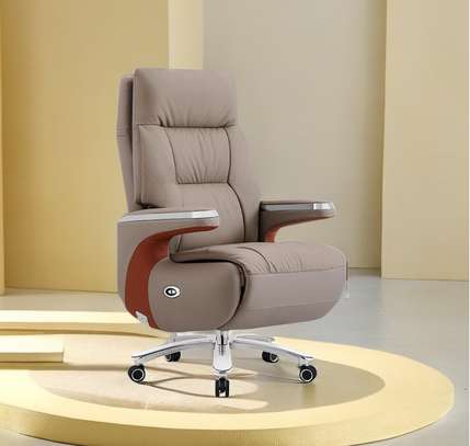 Office Chair: Luxury Reclining CEO Seat – PU Leather image 1