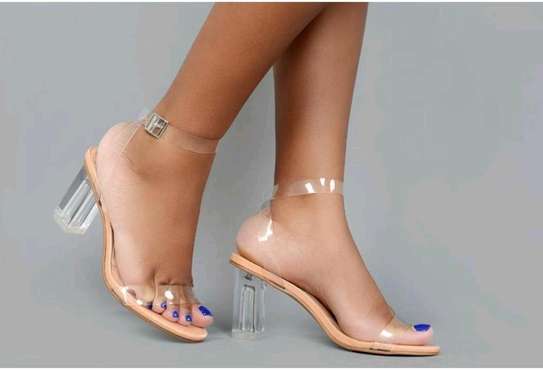 Clear chunky heels image 4