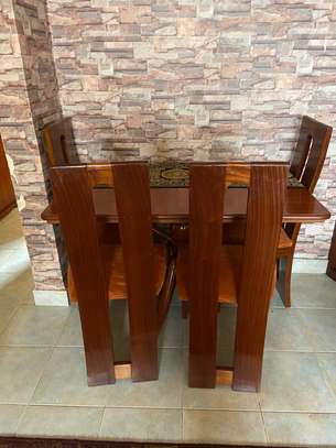 4 seater mahogany dining table image 4