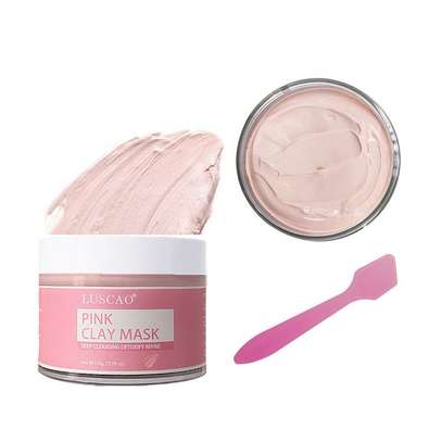 LUSCAO PINK CLAY FACE MASK 150gm image 1