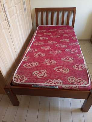 3 by 6 Mahogany bed for sale with Matress image 2