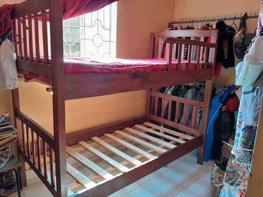 Wooden Twin Bunk Bed Solid Wood Durable image 1