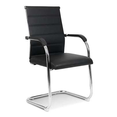 Leather Office Conference Chair – Mid-Back Visitor Chair image 5