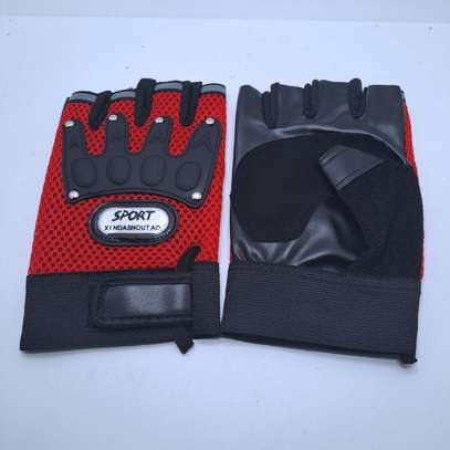 Red Light Cycling Half Gloves Riding Safety Wear image 6