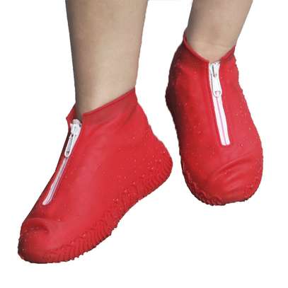Silicon Shoe Cover Reusable With Zip Waterproof Rain Coat image 7
