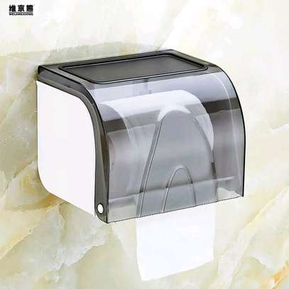 *Wall Mounted Tissue Box Transparent Tissue Holder image 3