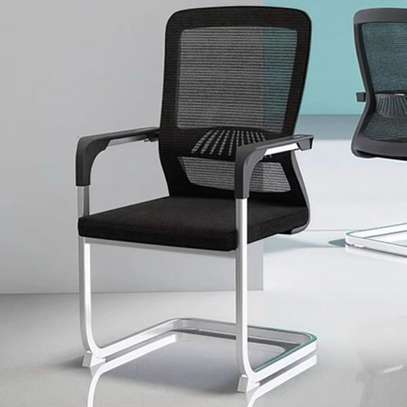 Office Chair: Non Swivel Office Mesh Chair image 1