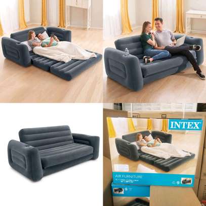 Inflatable 3 Seater Sofa Bed with Free Pump image 2