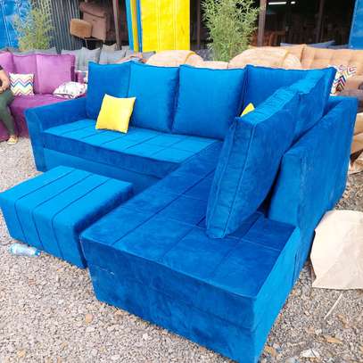 L shape 6seater made by hand wood and good quality material image 5