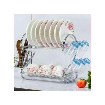 Nunix 2 Tier Stainless Steel Dishrack With Draining Rack-rn1605 image 1