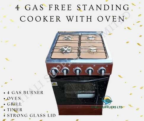 4 gas free standing cooker with oven image 1