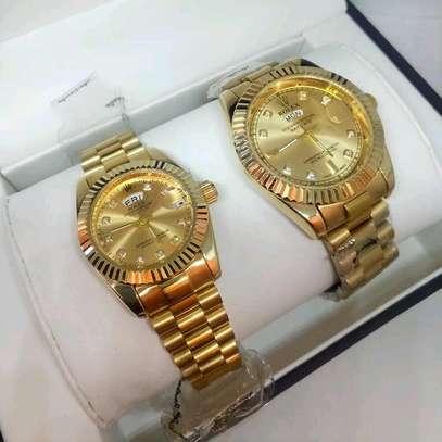 Designer golden Rolex oyster perpetual watches image 1