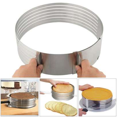 Multi 7 Layer Stainless Steel Adjustable Cake Leveler Cutter Slicer, 6-8 Inch image 1
